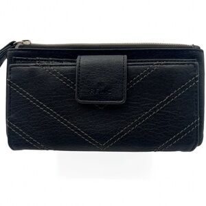 Relic Black Faux Leather Wristlet Clutch Wallet Phone Holder Versatile Organizer